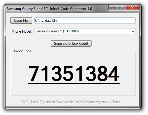 Samsung Galaxy S2 Unlock Program