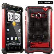 Carcasa Ballistic SG roja para HTC EVO 3D