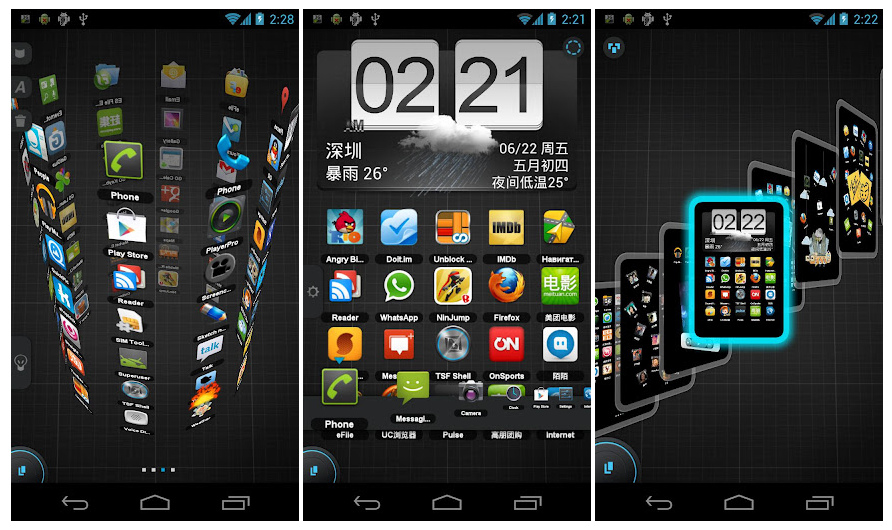 launcher tsf shell 3D Extratecno