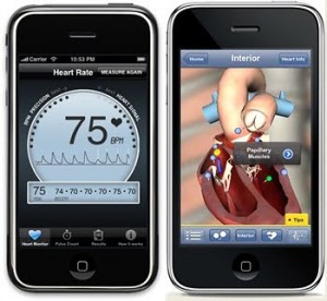 iPhone con sensor cardiaco